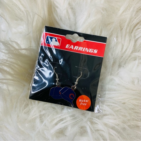 Chicago Cubs MLB Earrings - Picture 1 of 3